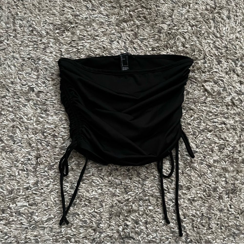 publix side ruching black tube top size large